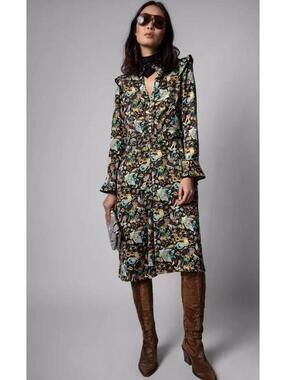 Zadig & Voltaire Rosier Plisse Party Circus Dress (XS)